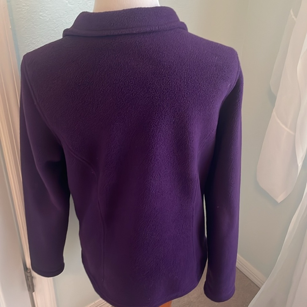 L.L. Bean Women's Deep Purple Mountain Fleece Jacket - Picture 2 of 7